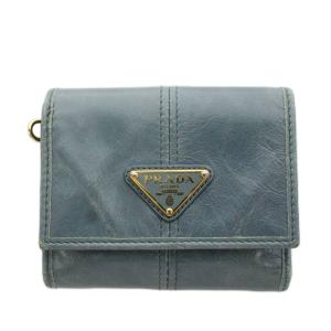 三角プレート ソフトルックス 財布 ブルーグレー 65231