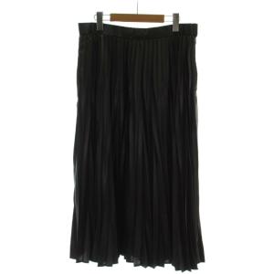 24AW レザーライクプリーツスカート 48 モスグリーン ロング丈 無地 SKWWCW0306 /GG