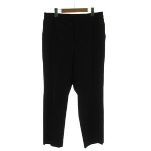 24SS クリアストレッチ テーパードパンツ 48 黒 長ズボン 無地 クロップド丈 PRWWCS0212