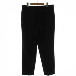 23区 24SS クリアストレッチ テーパードパンツ 48 黒 長ズボン 無地 クロップド丈 PRWWCS0212