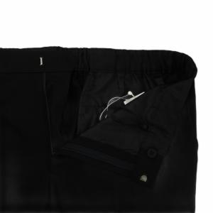 23区 24SS クリアストレッチ テーパードパンツ 48 黒 長ズボン 無地 クロップド丈 PRWWCS0212