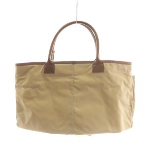 Felisi トートバッグ ハンドバッグ ナイロン レザー ベージュ 茶 ブラウン /AN13