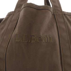 L.L.BEAN トートバッグ ショルダーバッグ ロゴ キャンバス 茶 ブラウン /AN3