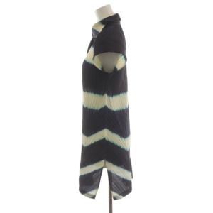 PLEATS PLEASE ISSEY MIYAKE イッセイミヤケ ワンピース 3 ネイビー ホワイト PP51-JT686