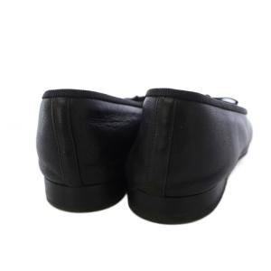CHANEL バレリーナ パンプス ココマーク レザー 37C ブラック G02891