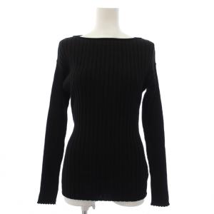17SS リブボート プルオーバー カットソー ニット 長袖 F 黒 ブラック 17080500709010