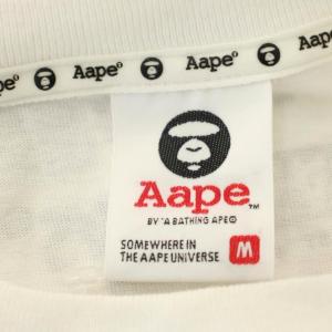A BATHING APE Tシャツ 半袖 ロゴ M 白 ホワイト AAPTEM0471XXE /G