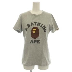 レディース Tシャツ 半袖 ロゴ S グレー /G