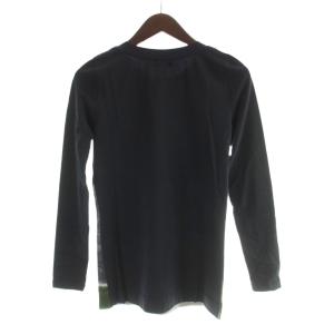CIVIDINI Tシャツ カットソー 42 黒 ブラック 茶 ブラウン 長袖 グラフィックプリント ラウンドネック /AP