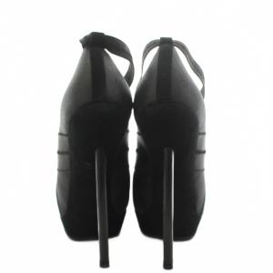 YVES SAINT LAURENT パンプス ポインテッドトゥ ピンヒール 25cm 黒 ブラック /AN28