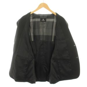BLACK LABEL CRESTBRIDGE テーラードジャケット シングル 裏地チェック柄 L 黒 ブラック 51E10-810-09 /YT