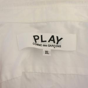 PLAY Comme des Garçons AD2023/12 ワイシャツ 長袖 ロゴ ワッペン XL 白 AX-B004 /BM