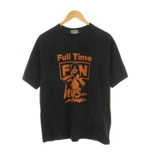 FULL TIME FUN Tシャツ カットソー プリント 半袖 L 黒 ブラック 02241CT07