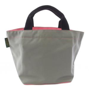 Hervé Chapelier ナイロン舟型トートM ハンドバッグ グレー ピンク 1027N /TK D