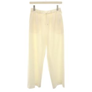 25AW ドライ2WAYストレッチドロストワイドパンツ イージーパンツ ウエストゴム 38 白 ホワイト