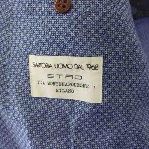 ETRO テーラードジャケット ウール 56 ブルー 161-1G912-1093