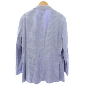 ETRO テーラードジャケット シングル チェック柄 56 青 ブルー 171-1J820-6029 /TK