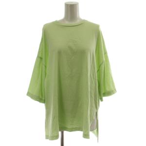 25SS Tシャツ カットソー M 黄緑 七分袖 無地 470IS480-0891 /GG