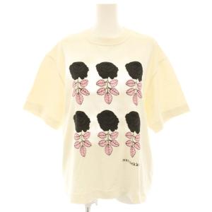 Tシャツ カットソー 半袖 フラワープリント S アイボリー 52253-5-94283 /HN