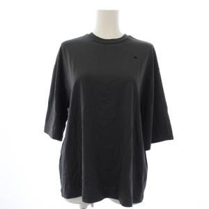 ペラタ pelata Tシャツ カットソー クルーネック 半袖 ちょうちょ刺繍 M グレー aba8016