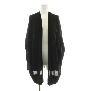 23SS shake code ショートカーディガン ニット 長袖 トッパー シアー 黒 ブラック 23080500424010