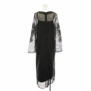 Ameri VINTAGE FLORA EMBROIDERY MESH DRESS 刺繍メッシュドレス ワンピース ロング 長袖 M