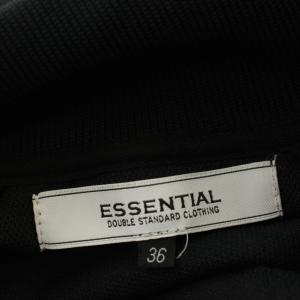 DOUBLE STANDARD CLOTHING ESSENTIAL 24AW ハーフジップサイドラインワンピース ジャージ ロング 長袖 36 黒 ブラック