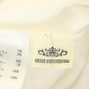 GRACE CONTINENTAL 22SS パーカー 花柄 刺繍 ジップアップ パフスリーブ 36 白 ホワイト 0122252078 /G