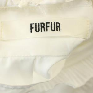 furfur 22AW フリルブラウス シャツ ハイネック 長袖 F 白 ホワイト RWFT225023 /G