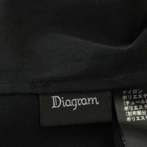 Diagram 24AW シースルーレースドロストワンピース ロング 花柄 半袖 ワンピース 36 黒 ブラック 03243