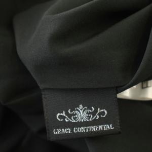 GRACE CONTINENTAL 24AW 花柄 ワンピース 半袖 ロング フリル 38 黒 ブラック 01243 31038-01 /G