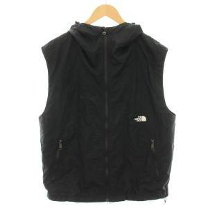 コンパクトフーデッドベスト COMPACT HOODED VEST 前開き アウター フード ロゴ刺繍