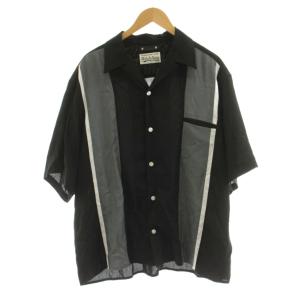 MINEDENIM 50's SHIRT オープンカラーシャツ XL ブラック グレー