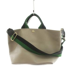 トートバッグ ハンドバッグ ショルダーバッグ 2way レザー グレー /AN54