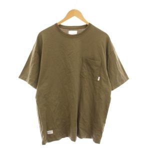 25SS Tシャツ カットソー 4 カーキ 半袖 ラウンドネック ポケット付き 251ATDT-CSM01S