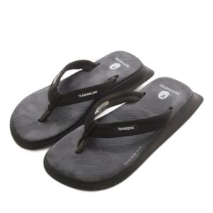 × アベイシングエイプ A BATHING APE トングサンダル US11 黒 ブラック /AN40