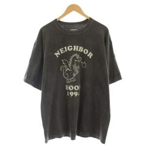 Tシャツ 半袖 USED加工 ロゴ XL グレー /G