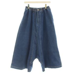 デニム サルエルパンツ ワイド パンツ S 青 ブルー ZU51FF064 /G