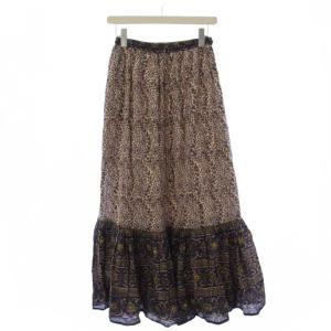 25AW LONG SKIRT フレアスカート ロング 花柄 F ブラウン 25060510000430
