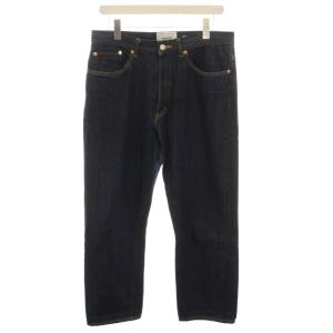 ワイドテーパード WIDE TAPERED デニムパンツ ジーンズ ボタンフライ 31 紺 ネイビー 10-12W