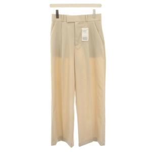 25AW エステルツイルストレッチスラックスパンツ ジップフライ 38 ベージュ 25030240513030