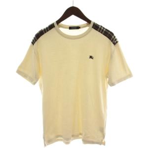 Tシャツ 3 アイボリー チェック柄 半袖 ラウンドネック /GG