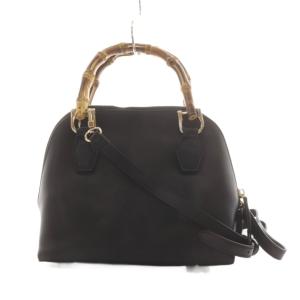 ル ベルニ LE VERNIS ハンドバッグ ショルダーバッグ 2way レザー 黒 ブラック /AN78