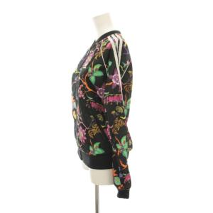 adidas Originals トラックジャケット アウター L 黒 マルチカラー 花柄 長袖 ジップアップ DT8284 /YM