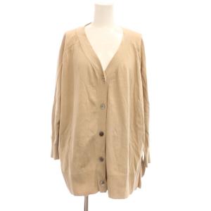 24SS ICECOTTON 2wayオーバーサイズカーディガン ベージュ Vネック 長袖 24080200531020