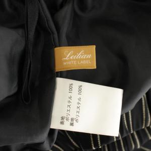 Leilian ホワイトレーベル WHITE LABEL ワイドパンツ プリーツパンツ イージーパンツ ウエストゴム ストライプ柄