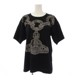 Tシャツ カットソー 半袖 クルーネック オーブ プリント 00 黒 16-22-352001 /BM