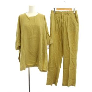 セットアップ 21SS パンツ 黄 ラウンドネック 七分袖 無地 /JP