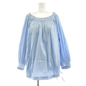 by Eriko Nakamura プルオーバーブラウス 長袖 大きいサイズ 13+ 水色 1102231