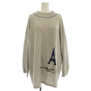 カシミヤ ニット チュニック 長袖 塔デザイン 13 グレー 1005153 /G